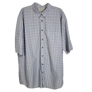 Foxfire Men's Shirt Size 2XT Short Sleeve Button Down Checked Multicolor Pocket
